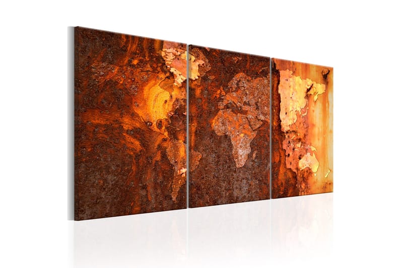 Tavla World Map Old Rust 120x60, Artgeist sp. z o. o.