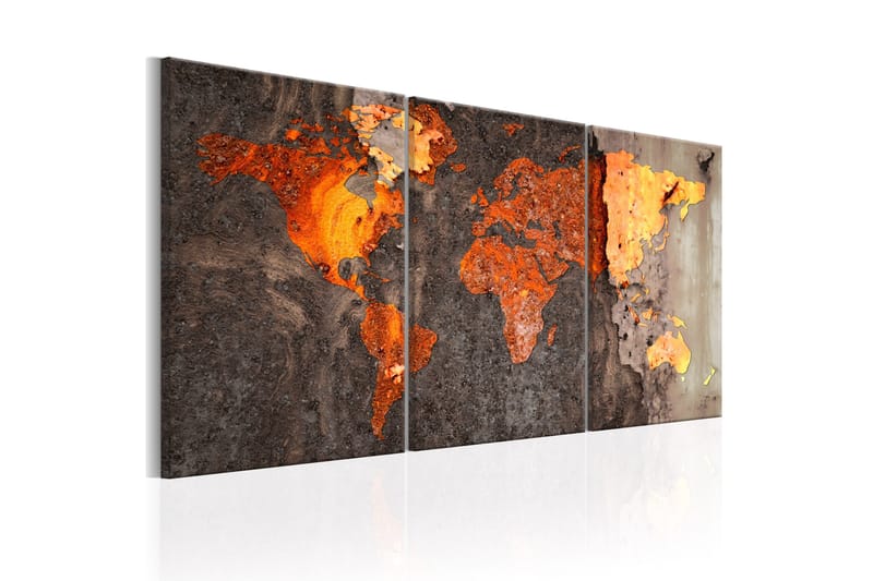 Tavla World Map Rusty World 60x30, Artgeist sp. z o. o.