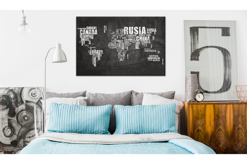 Tavla World Map: Spanish Geography (ES) 120x80, Artgeist sp. z o. o.