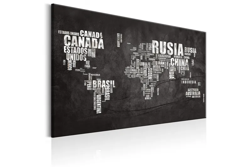 Tavla World Map: Spanish Geography (ES) 120x80 - Artgeist sp. z o. o. - Inredning - Tavlor & konst - Canvastavlor