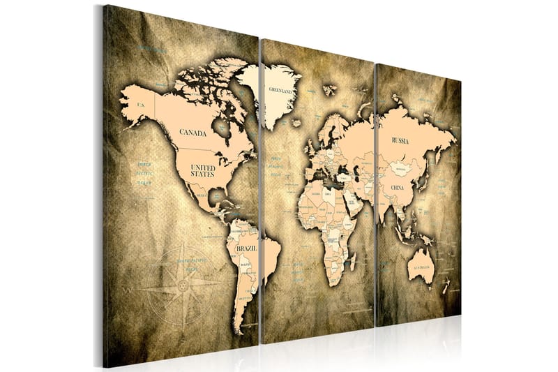 Tavla World Map: The Sands of Time 90x60 - Artgeist sp. z o. o. - Inredning - Tavlor & konst - Canvastavlor