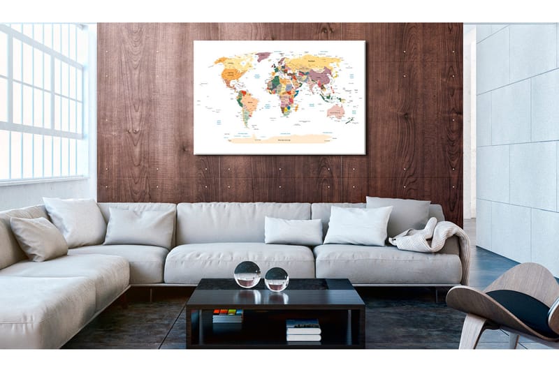 Tavla World Map: Travel Around the World 90x60, Artgeist sp. z o. o.