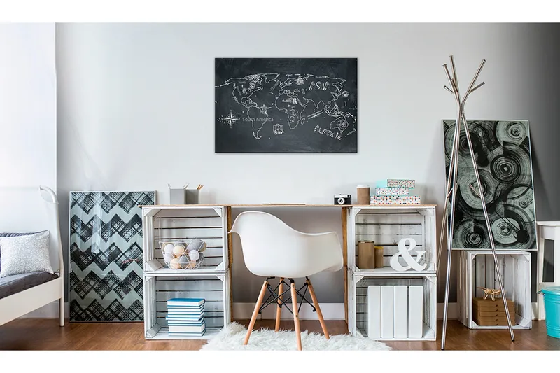 Tavla World Map: Travel broadens the Mind 90x60, Artgeist sp. z o. o.