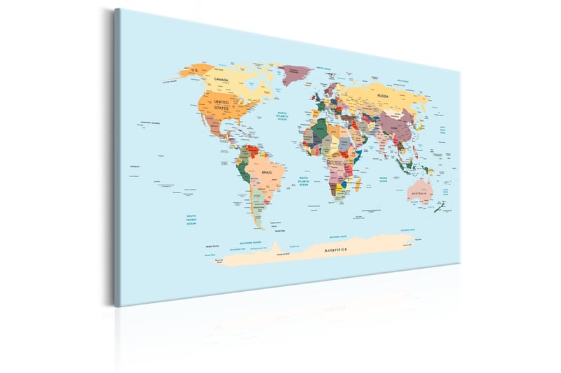 Tavla World Map: Travel with Me 60x40 - Artgeist sp. z o. o. - Inredning - Tavlor & konst - Canvastavlor
