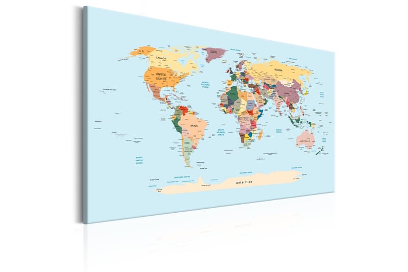 Tavla World Map: Travel with Me 90x60 - Artgeist sp. z o. o. - Inredning - Tavlor & konst - Canvastavlor
