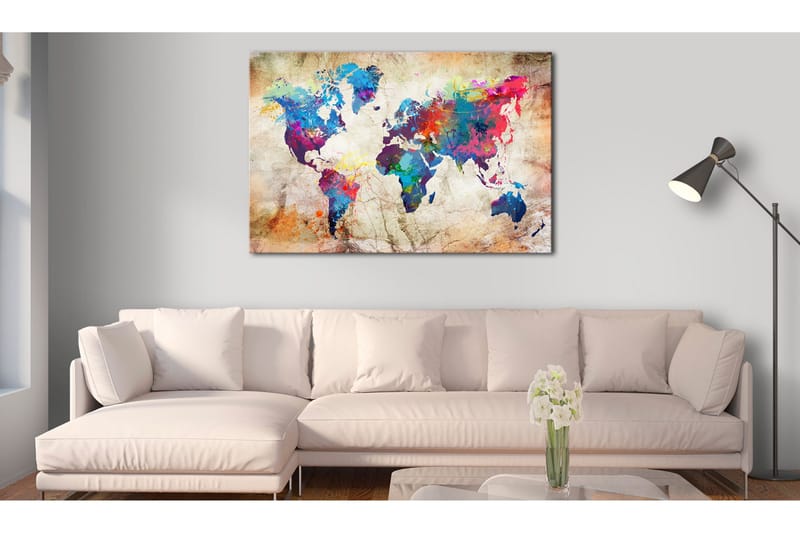 Tavla World Map: Urban Style 90x60, Artgeist sp. z o. o.