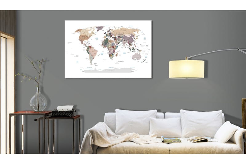 Tavla World Map: Where Today? 120x80, Artgeist sp. z o. o.