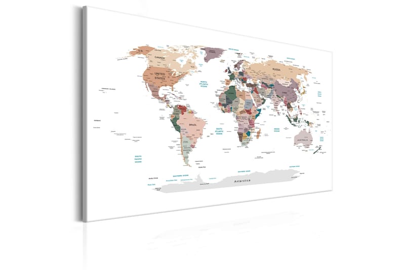 Tavla World Map: Where Today? 60x40 - Artgeist sp. z o. o. - Inredning - Tavlor & konst - Canvastavlor