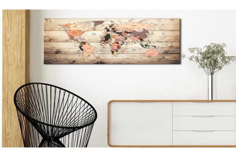 Tavla World Maps: Map of Dreams 135x45 cm - Inredning - Tavlor & konst - Canvastavlor