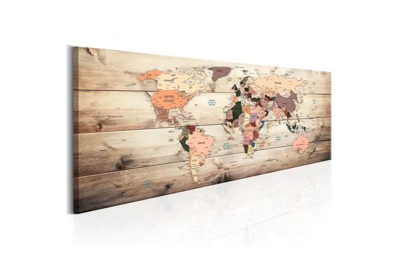 Tavla World Maps: Map of Dreams 135x45 cm, undefined