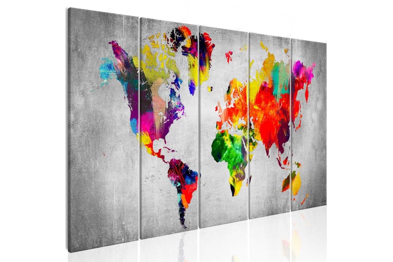 Tavla World on Concrete 200x80 - Artgeist sp. z o. o. - Inredning - Tavlor & konst - Canvastavlor