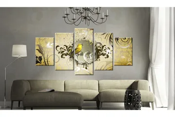 Tavla Yellow Bird Singing 100x50 - Artgeist sp. z o. o. - Inredning - Tavlor & konst - Canvastavlor