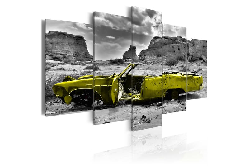 Tavla Yellow Car 200x100 - Artgeist sp. z o. o. - Inredning - Tavlor & konst - Canvastavlor