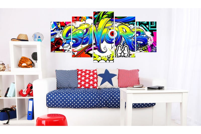 Tavla Youth World 200x100 - Artgeist sp. z o. o. - Inredning - Tavlor & konst - Canvastavlor
