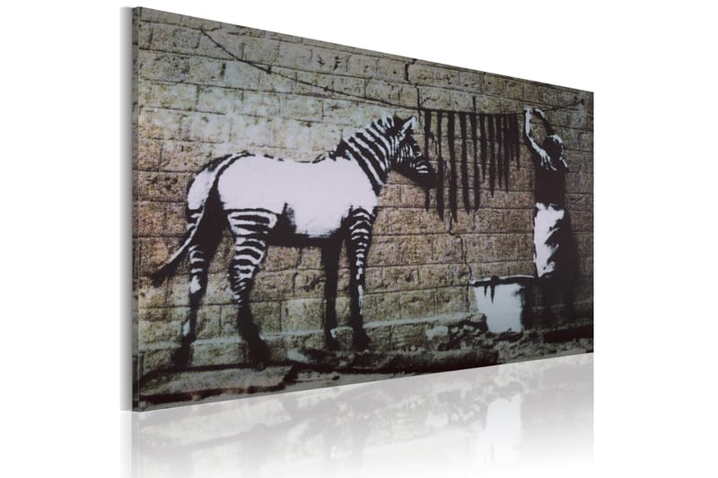 Tavla Zebra Tvätt Banksy 60x40 - Artgeist sp. z o. o. - Inredning - Tavlor & konst - Canvastavlor