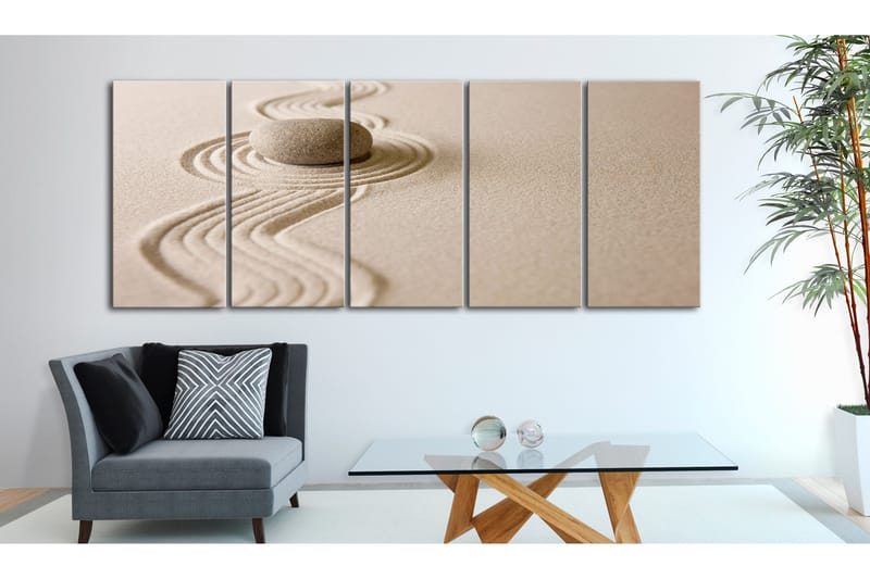 Tavla Zen Sand And Stone 225x90 - Artgeist sp. z o. o. - Inredning - Tavlor & konst - Canvastavlor