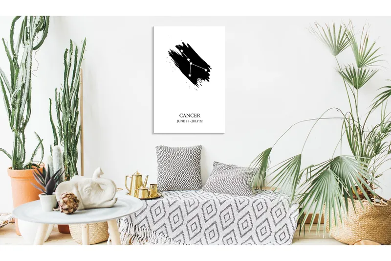 Tavla Zodiac Signs: Cancer (1 Part) Vertical 60x90, Artgeist sp. z o. o.