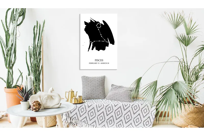 Tavla Zodiac Signs: Pisces (1 Part) Vertical 40x60, Artgeist sp. z o. o.