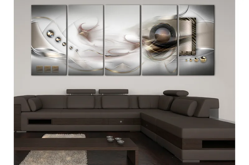 Tavla Pearly Mist 5 Parts Narrow 200x80 - Artgeist sp. z o. o. - Inredning - Tavlor & konst - Canvastavlor