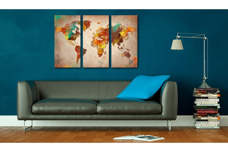 Tavla Painted World Triptych 60x40 - Artgeist sp. z o. o. - Inredning - Tavlor & konst - Canvastavlor