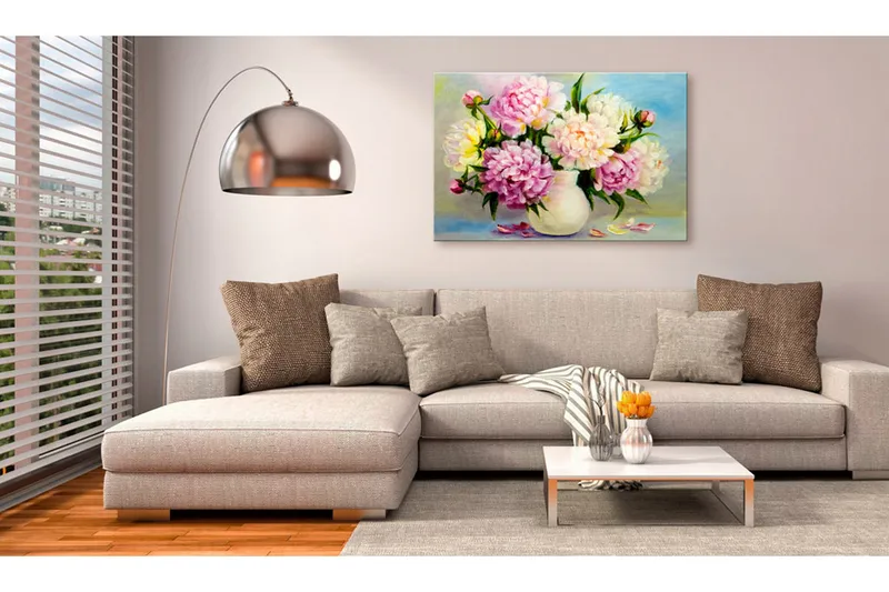 Tavla Peonies: Bouquet of Happiness 120x80, Artgeist sp. z o. o.