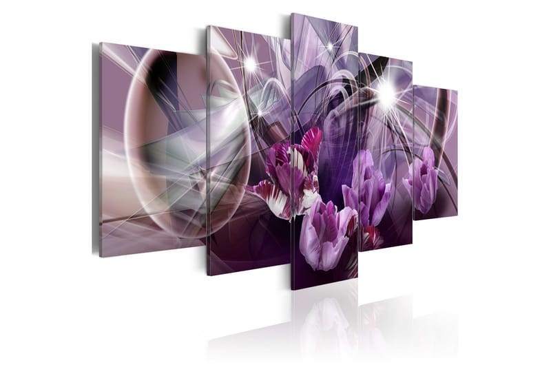 Tavla Purple Of Tulips 200x100 - Artgeist sp. z o. o. - Canvastavlor