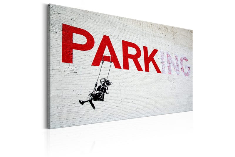 Tavla Parking Girl Swing by Banksy 120x80, Artgeist sp. z o. o.