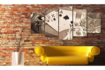 Tavla Poker Night Sepia 200x100 - Artgeist sp. z o. o. - Inredning - Tavlor & konst - Canvastavlor