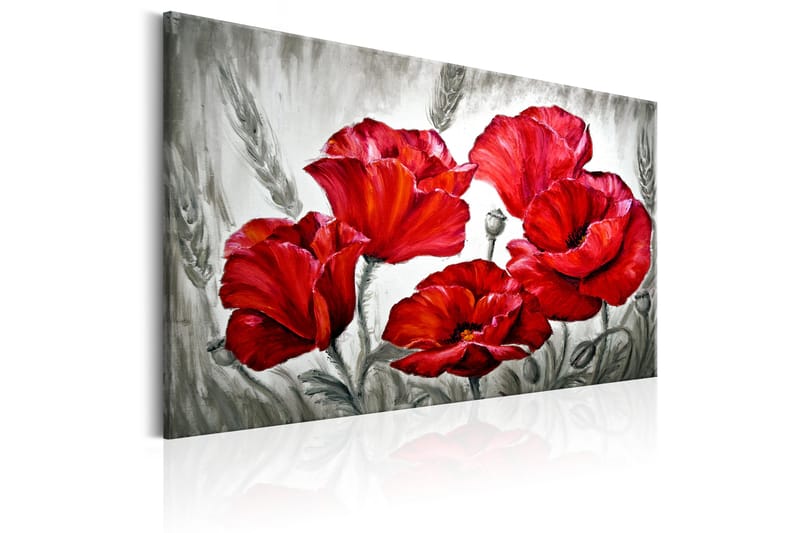Tavla Poppies in Wheat 90x60 - Artgeist sp. z o. o. - Inredning - Tavlor & konst - Canvastavlor