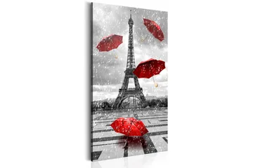 Tavla Paris: Red Umbrellas 60x120 - Artgeist sp. z o. o. - Inredning - Tavlor & konst - Canvastavlor