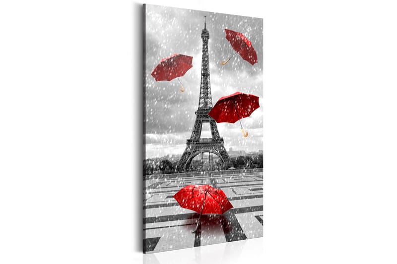 Tavla Paris: Red Umbrellas 60x120 - Artgeist sp. z o. o. - Inredning - Tavlor & konst - Canvastavlor