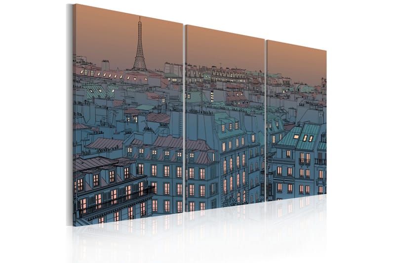 Tavla Paris The City Goes To Sleep 60x40, Artgeist sp. z o. o.