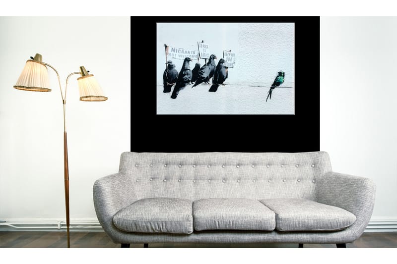 Tavla Protesting Birds by Banksy 60x40, Artgeist sp. z o. o.