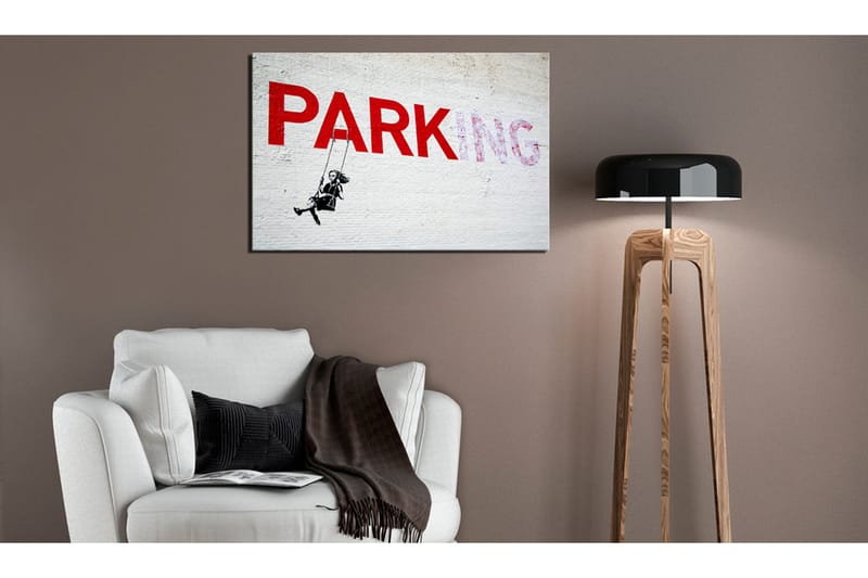 Tavla Parking Girl Swing by Banksy 120x80 - Artgeist sp. z o. o. - Inredning - Tavlor & konst - Canvastavlor