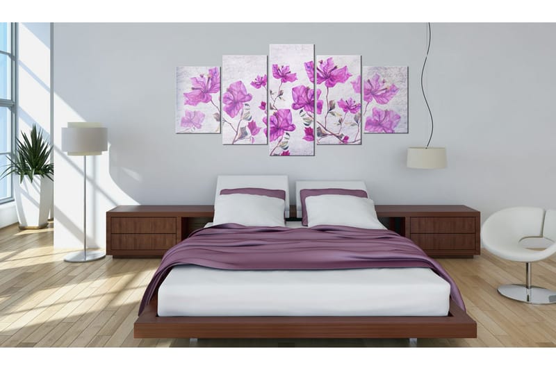 Tavla Purple Flowers 200x100 - Artgeist sp. z o. o. - Inredning - Tavlor & konst - Canvastavlor