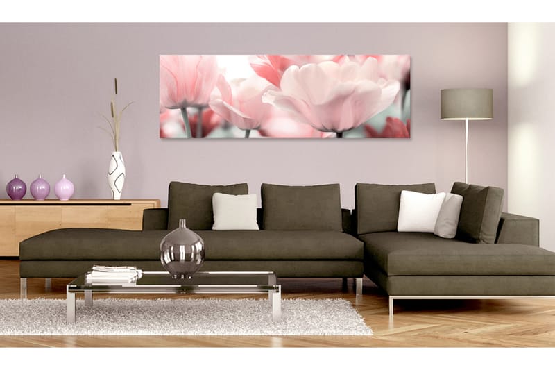 Tavla Pink Tulips 150x50 - Artgeist sp. z o. o. - Canvastavlor