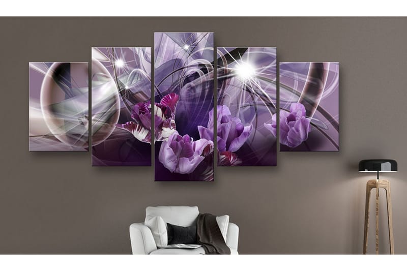 Tavla Purple Of Tulips 200x100 - Artgeist sp. z o. o. - Inredning - Tavlor & konst - Canvastavlor