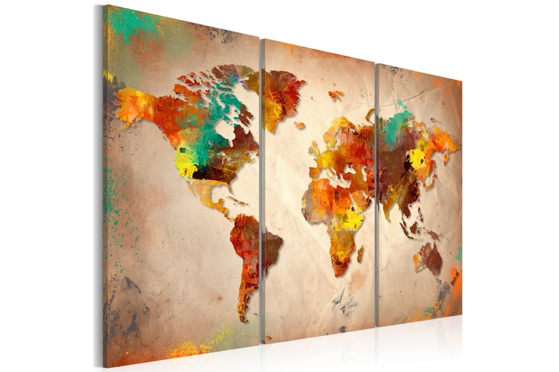 Tavla Painted World Triptych 60x40, Artgeist sp. z o. o.