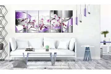 Tavla Purple Ribbons 200x80 - Artgeist sp. z o. o. - Inredning - Tavlor & konst - Canvastavlor