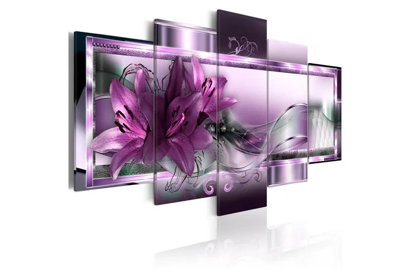 Tavla Purple Lilies 200x100, Artgeist sp. z o. o.