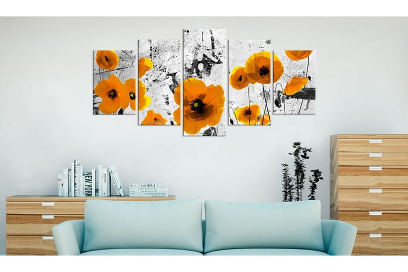 Tavla Poppies In The Royal Color 100x50 - Artgeist sp. z o. o. - Inredning - Tavlor & konst - Canvastavlor