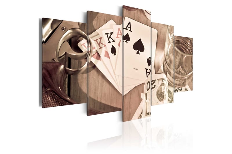 Tavla Poker Night Sepia 200x100, Artgeist sp. z o. o.