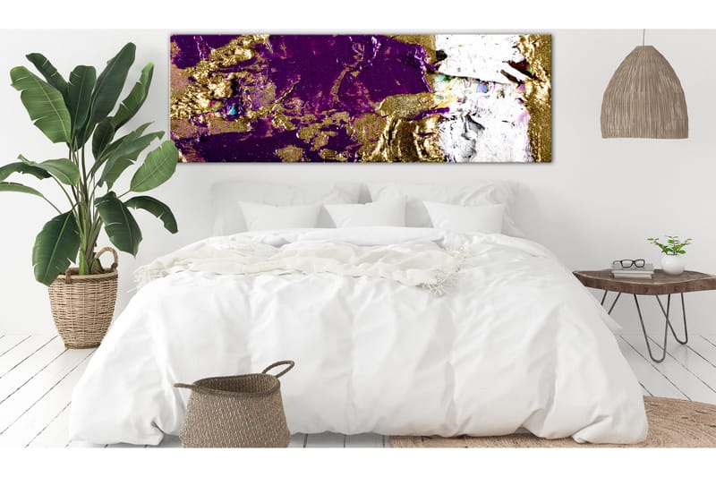 Tavla Purple Wave (1 Part) Narrow 135x45 - Artgeist sp. z o. o. - Inredning - Tavlor & konst - Canvastavlor