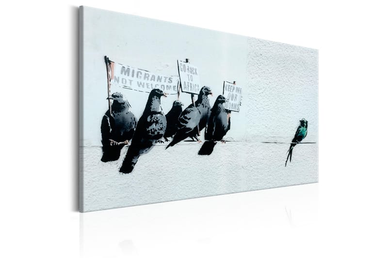 Tavla Protesting Birds by Banksy 60x40 - Artgeist sp. z o. o. - Inredning - Tavlor & konst - Canvastavlor