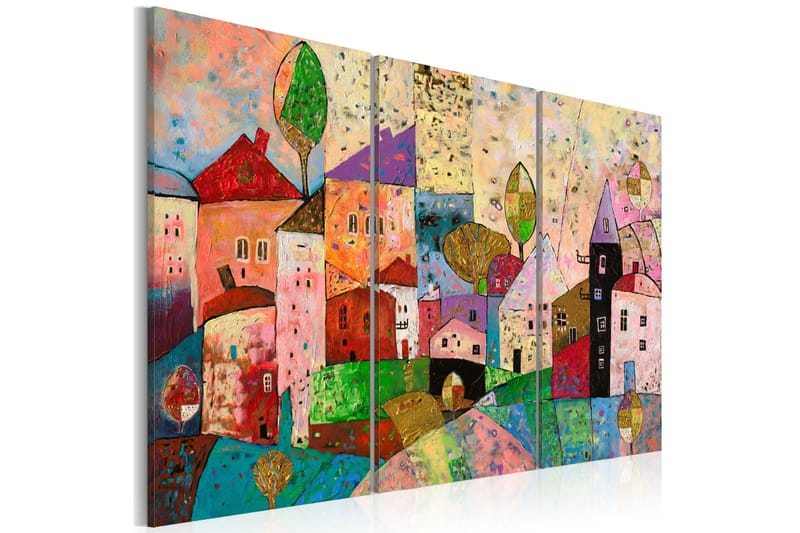 Tavla Picturesque Small Town 90x60 - Artgeist sp. z o. o. - Inredning - Tavlor & konst - Canvastavlor