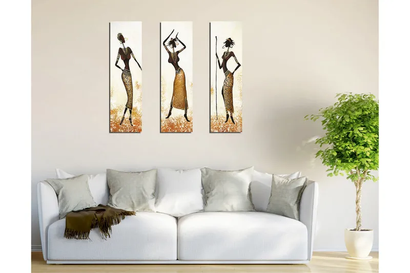 Väggdekor Canvas Målning 3 Delar - Inredning - Tavlor & konst - Canvastavlor