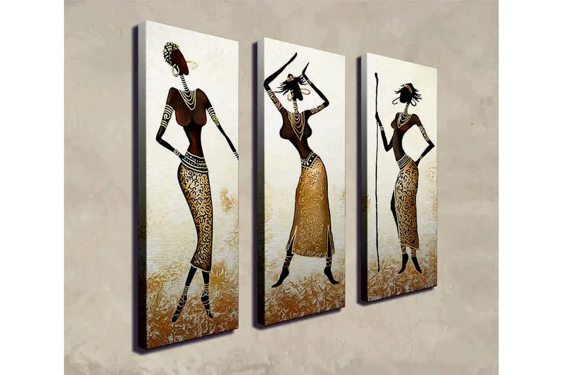 Väggdekor Canvas Målning 3 Delar - Inredning - Tavlor & konst - Canvastavlor