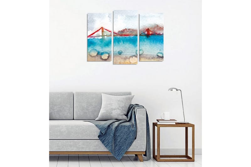 Väggdekor Canvas Målning 3 Delar - Inredning - Tavlor & konst - Canvastavlor