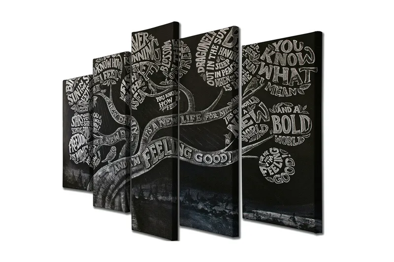 Väggdekor Canvas Målning 5 Delar, undefined