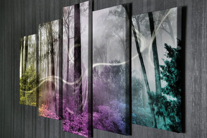Väggdekor Canvas Målning 5 Delar - Inredning - Tavlor & konst - Canvastavlor